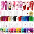 Born Pretty Nail Art Stamping Polish Halloween Nail Polish Set Manicure Print Nails Polish for Stamping Plates 24 Colors Bulk Nail Polish Set Gift Collection