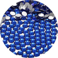 NCB 2000pcs Flatback Round Glass Nail Art Rhinestones Crystal for DIY Making Accessories Shoes, Clothes, Face Art, Bags, Manicure (Sapphire, SS10 2000pcs)