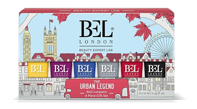 BL Urban Legend Luxury 6 Pack Multi-color Nail Polish Set - The Queen Of Deluxe - The Perfect Set For The Perfect Stylish Manicure - A Professional Quality Quick Dry Set For True Connoisseurs