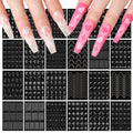 SAVILAND 24 Sheets Airbrush Stencils: Nail Stickers for Nail Art French Tip Hollow Airbrush Nails Stencils Flower Stars Butterfly Air Brush for Nails Supplies DIY Tool (170 Designs)