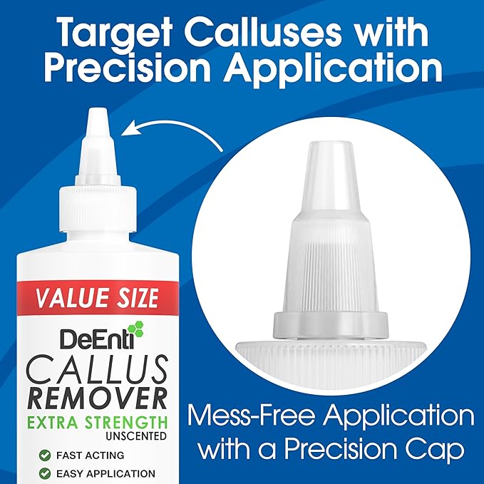 Callus Remover for Feet, Extra Strength Foot Callus Remover Gel, 16oz Salon Grade Home Pedicure Supplies for Dry Skin, Cracked Heel, Professional Strength Foot Care, Unscented
