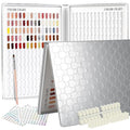 308 Colors Chart With 360 Tips Professional Swatches Book Gel Polish Display Card Book With Brush and Number Sticker for Nail Salons (Silver, One Size)
