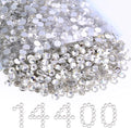 Flatback Rhinestones Bulk, 14400PCS Crystal Rhinestones for Clothes DIY Decoration Crafts, Crystal, SS16, 3.8-4.0mm