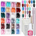 Coffin Shape Press On Nails Set, Teenitor 24 Packs 576PCS Matte Short Coffin Glue On Nails Medium Length, 12 Colors Coffin , 12 Colors Glossy Press On Coffin Nails, Reusable, Nail Adhesive Tabs, Nail Stickers Rhinestone