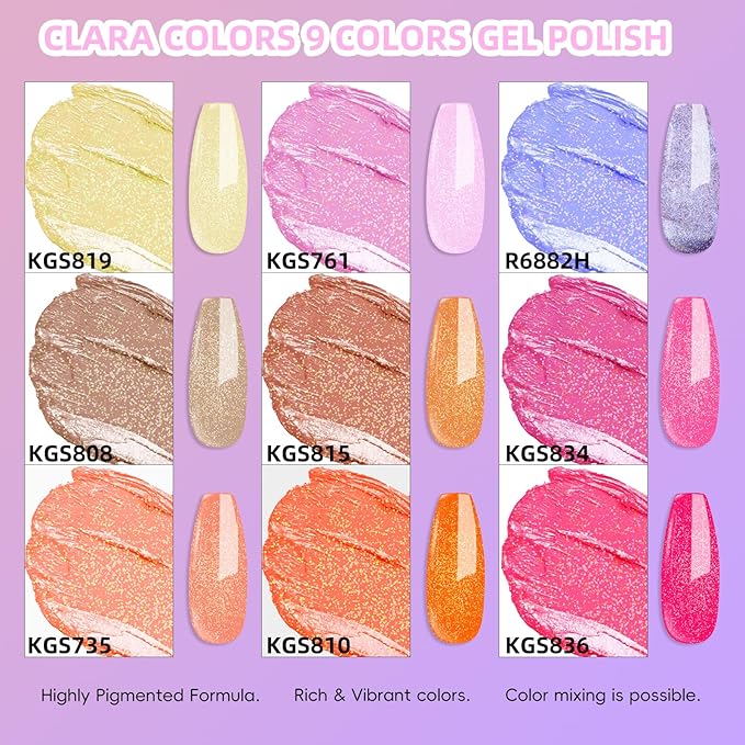 Solid Nail Art Paiting Gel Polish, 9 Colors Multi-Purpose Pink Purple Red Brown White Glitter Gradient Painting Gel French Flower Manicure DIY Nail Art Sponge Pat Paint Nail Polish Set
