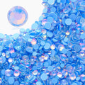 F Light Blue Flatback Rhinestones, Glass Rhinestones for Nail Art and Craft, Glue Fix, Loose Crystal Gemstones(F Light Blue, SS30, 288pcs, 6.4-6.6mm)