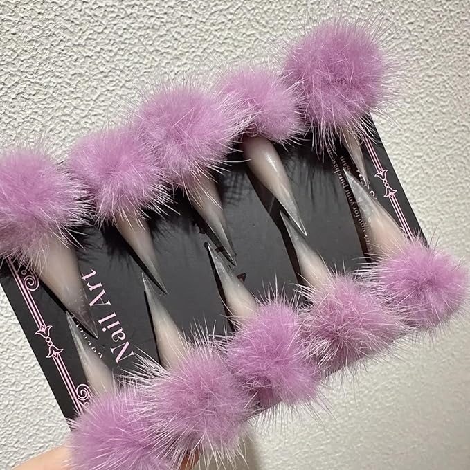 Halloween Press Claw on Nails Long Short Medium Curved Stiletto Handmade Gothic Design Horror Vampire False Nails Dragon Cat Claw Press on Nails Glossy Glue on Nail Thick Acrylic False Nails