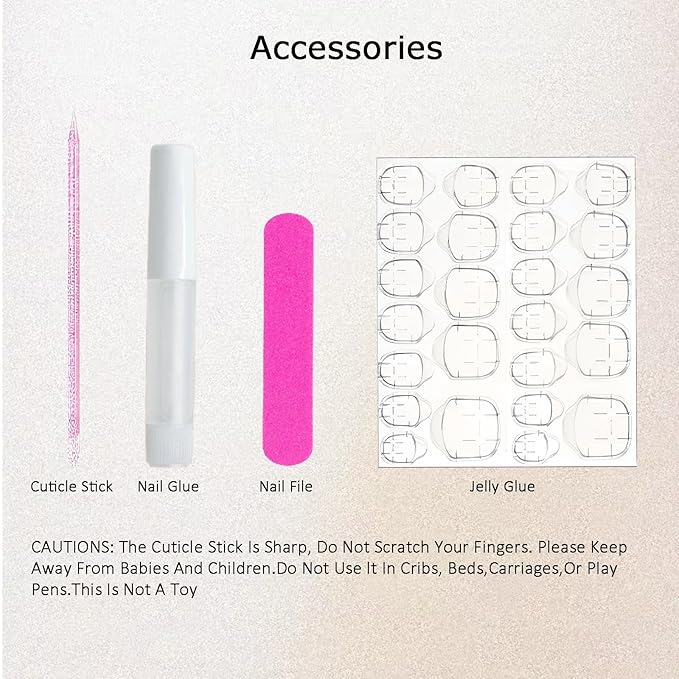 FORBELOVED NAILS,Shiny Colorful Gems,Heart Love,Flower Decorations,Luxury Handmade Press On Nails,Long Stiletto Glue On Nails,Pearls False Nails For Women And Girls,10Pcs/Set With Glue,(Yellow-M),FOB