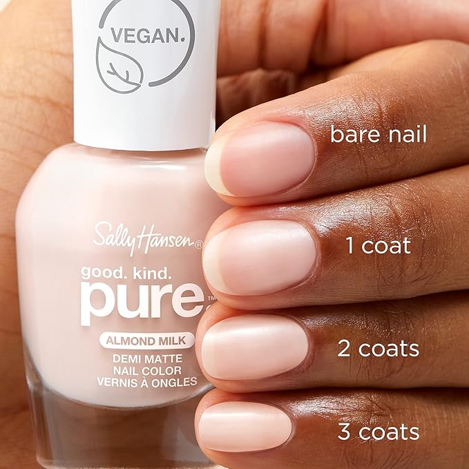 Sally Hansen Good.Kind.Pure Demmi Matte Nail Polish 50 Roasted Chestnut 0.33 fl oz (Pack of 1)
