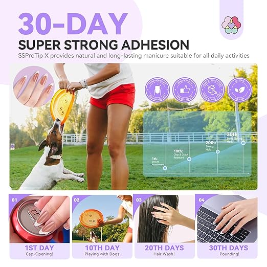 SAVILAND Press On Nails French Tip: 4-In-1 French Gel Nail Tips Pre-Building Medium Almond French Press On Nails 15 Sizes Full Cover Tips for Nails Soak Off Acrylic Fake Nails Extensions Nail Art DIY