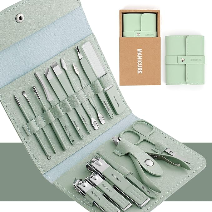 Nail Clipper Set, Manicure and Pedicure kit, Nail Care kit, Finger Nail Clippers Adult, Mens Grooming kit, Nail Care Kit for Men, Nail Grooming kit, Travel Nail Kit, Professional Manicure