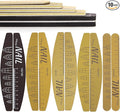 10pcs 80/80,100/180,150/240,180/240 Grit Both Sides Nail Files with Nail Shape Guide (Square, Almond, Oval) and Ruler, Nail Files for Natural Nails Emery Board Nail Buffering Files