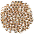 Beadsland Flat Back Crystal Rhinestones Round Gems for Nail Art and Craft Glue Fix, Golden Shadow, 10mm, SS50/144pcs