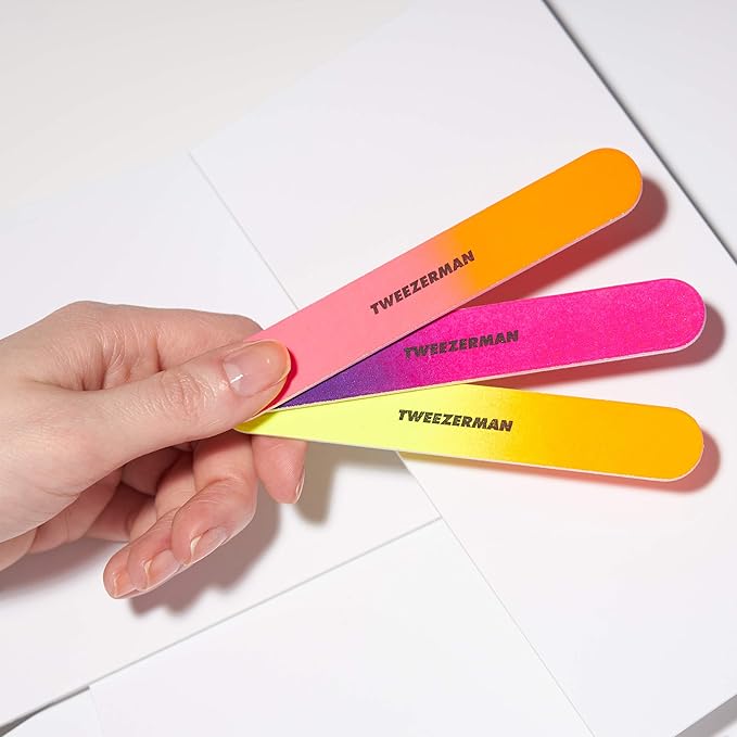 Tweezerman Assorted Neon Hot Nail Files (Pack of 3)