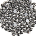 Beadsland Flat Back Crystal Rhinestones Round Gems for Nail Art and Craft Glue Fix, Hematite, 3.8-4.0mm, SS16/1440pcs