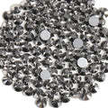 Beadsland Flat Back Crystal Rhinestones Round Gems for Nail Art and Craft Glue Fix, Hematite, 3.0-3.2mm, SS12/1440pcs