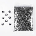SS3-SS20 Crystal Glass Rhinestone Round Shape Flatbase Strass for DIY Nail Art Decorations Craft Making 14400PCS/Bag (SS3：1.3-1.4mm, Gray)