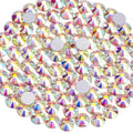 1440pcs Flatback Rhinestones Round Crystal Gems Glass Rhinestones for Jewelry Making Crafts Nail Art Clothes Shoes DIY, Crystal AB, SS10, 2.7-2.9mm