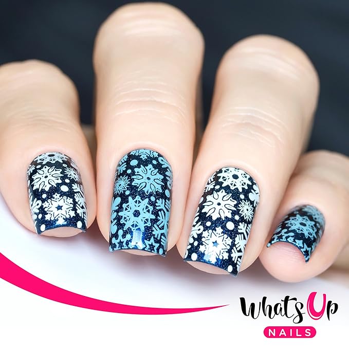 Whats Up Nails - B003 Sweater Weather Stamping Plate for Christmas Winter Nail Art Design