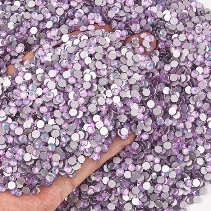 Blinginbox Rhinestones for Crafting,Flatback Rhinestones Glass Gems Stones Round Gemstones Non-Hotfix Crystal for Crafts Nail Decoration,Pinkish Opal(6.4-6.6mm) SS30/288pcs