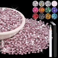 8000PCS 3mm Resin Rhinestones in Bulk (Light Pink), Bedazzling Flatback Crystals Rhinestones for Crafting DIY Nail Decoration, Gems Diomand Charms for Tumbler Shoes Clothing Fabric