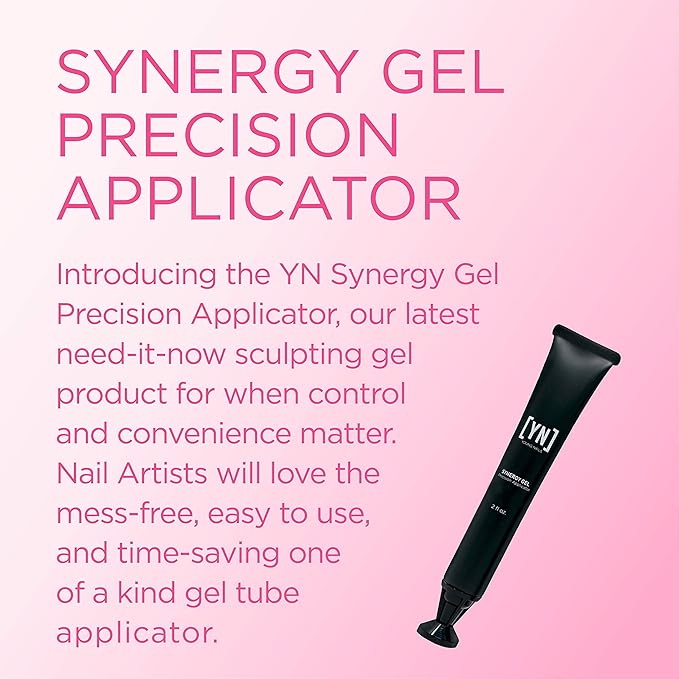 Young Nails Synergy Gel System, Building Gel - Hard Builder Gel, Superior Adhesion & Strength, Structured Nail Gel Builder - Concealer Gel, Pink, Precision Applicator (2 fl oz)