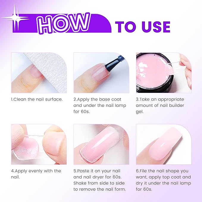 AIJIMEI Solid Gel Builder Nail Extension Gel 150ml/5Fl.oz Non-Stick Hand BuilderGel for NailsSolidBuilderGel for NailsEnhance Nailsfor DIY & Salon(Pink, 150ml/5Fl.oz)