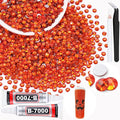 2000PCS SS16/4mm Crystal Rhinestones (Orange/Hyacinth) with 2Pcs 10ml B7000 Jewelry Glue, Bedazzling Flatback Glass Rhinestones for Crafting, Gems Diomand Charms for Tumbler Shoes Clothing Nail Art