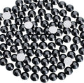1440pcs Flat Back Rhinestones Glitter Round Crystal Gems Glass Rhinestones for Crafts Nail Art Clothes Shoes DIY Decorations, Black, SS10, 2.7-2.9mm