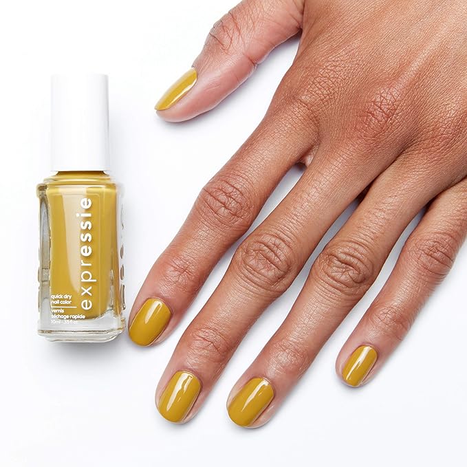 essie expressie Quick-Dry Vegan Nail Polish, Taxi Hopping, Acidic Yellow, 0.33 Ounce