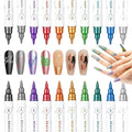 10 Color Nail Art Pens, Double-ended Nail Polish Pens Drawing Painting Point Liner Acrylic Painted Pen Kit, DIY Nails Art Design Manicure Tools Christmas Gifts 2026 Upgrade