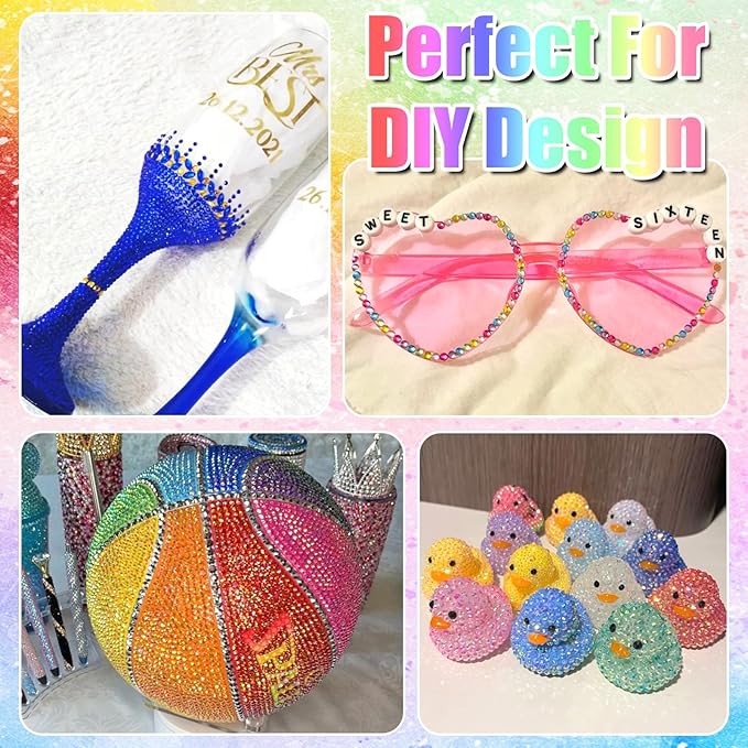RODAKY 30000PCS Resin Jelly Rhinestone 4mm Flatback Crystal Gems AB Color Rhinestones Bedazzling Kit with 2PCS 10ml B7000 Jewelry Glue Tweezers Pen Making Kit for DIY Craft Clothing Shoes Nail Decor