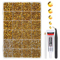 Golden Resin Rhinestones w B7000 Jewelry Glue for Bedazzling Crafting 2mm 3mm 4mm 5mm 6mm Flatback Jelly Stones Diamonds Gems Bedazzler Kit for Nails Face Eyes Makeup Tumblers Beauty DIY Crafts