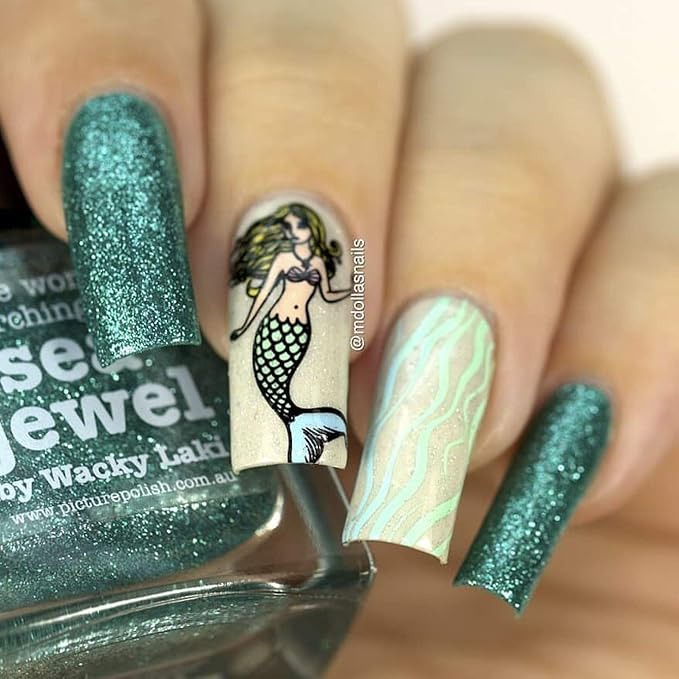Whats Up Nails - B038 Lost at Sea Stamping Plate for Nail Art Design