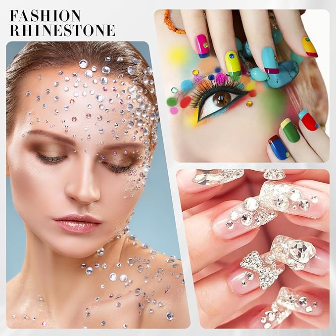 Novani Dark Red Rhinestones 1440pcs Flat Back Round Rhinestone Style 2088 Sparkly Crystal Gemstones for Nail Art and Crafting SS16,3.8-4.0mm