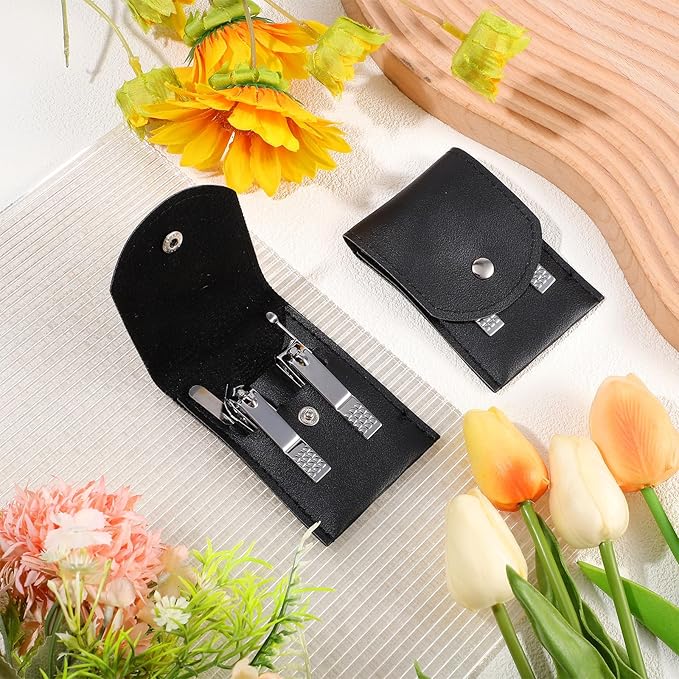 30 Set Travel Manicure Kit Nail Clippers Pedicure Professional Nail Care Tools Stainless Steel Grooming Set with Portable Travel Case Gifts for Mother Father(Black)