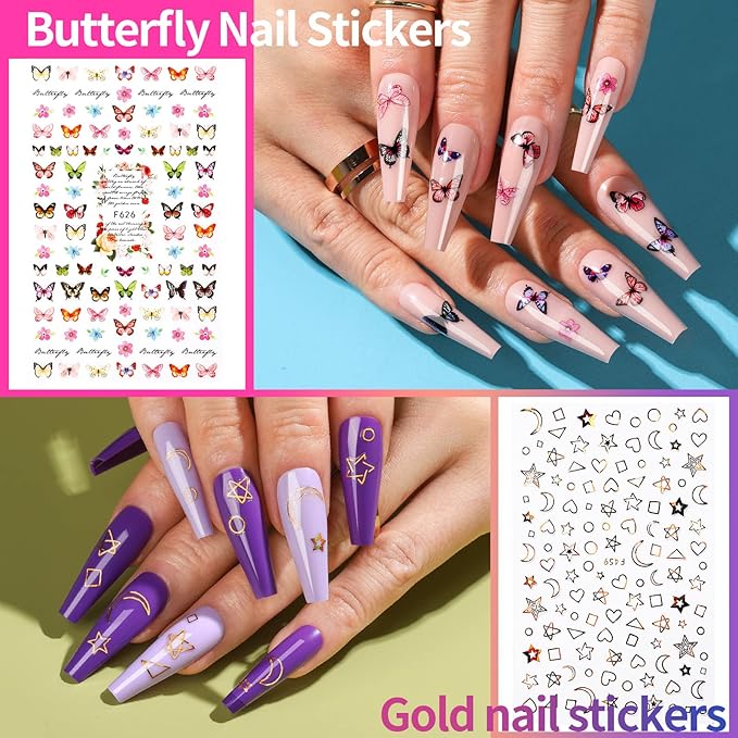 Teenitor Long Press On Nails Kit 24 Color Long Coffin Nail Tips Full Cover, 576pcs Long Coffin Press On Nails Fake Nails, Matte Nails Glue On Nails