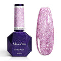 MelodySusie Galaliver Pink Glitter Gel Nail Polish, 15ML Sparkly Purple Shimmer Gel Polish Soak Off UV LED Cured Long Lasting Gift for Women DIY Nail Design Nail Art Manicure X06