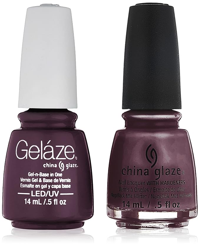 China Glaze Gelaze Tips and Toes Nail Polish, Evening Seduction, 2 Count