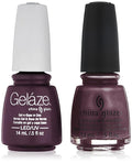 China Glaze Gelaze Tips and Toes Nail Polish, Evening Seduction, 2 Count
