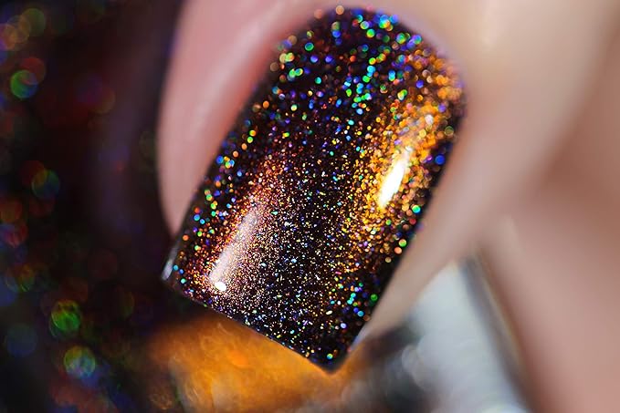 ILNP Rock Bottom - Blue-Brown Holographic Nail Polish