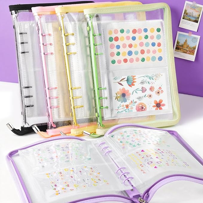 Nail Sticker Book Nail Art Organizer Display 40 Slots Sticker Storage Organizer Binder Empty Stickers Holder DIY Design Tools (green)