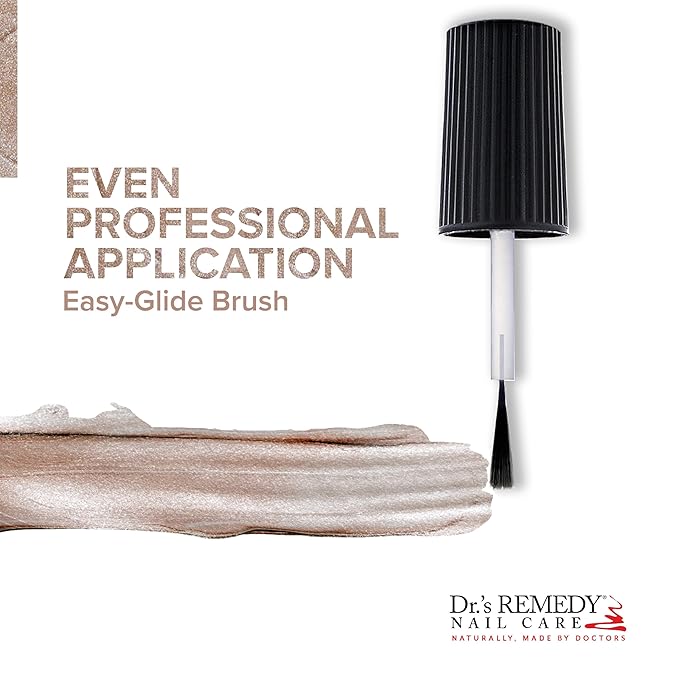 Dr’s Remedy Enriched Nail Polish: Non Toxic, All Natural, and Organic - Doctor Formulated: Strengthens, Restores, Heals, and Protects '24-Free' - POISED Pink Champagne