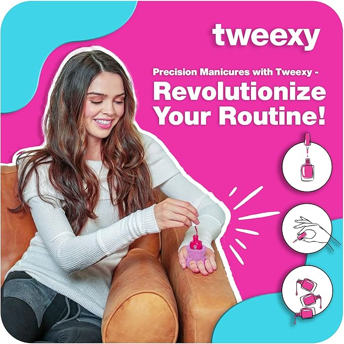 tweexy Wearable Nail Polish Holder Ring - Ideal Gift for Teenage Girls - Nail Polish Holder Stand for Manicure & Pedicure, Fingernail Painting - Nail Polish Accessories (Opal Sparkle)