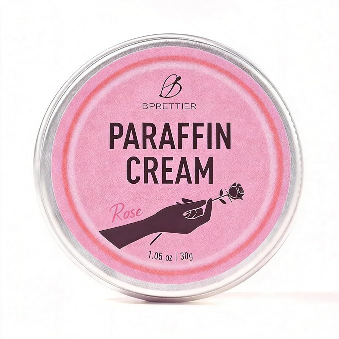 Cold Paraffin Wax Cream for Hands and Feet, Shea Butter Cuticle Balm, Rose Scent Home Spa, No-Heat Moisturizing Mask