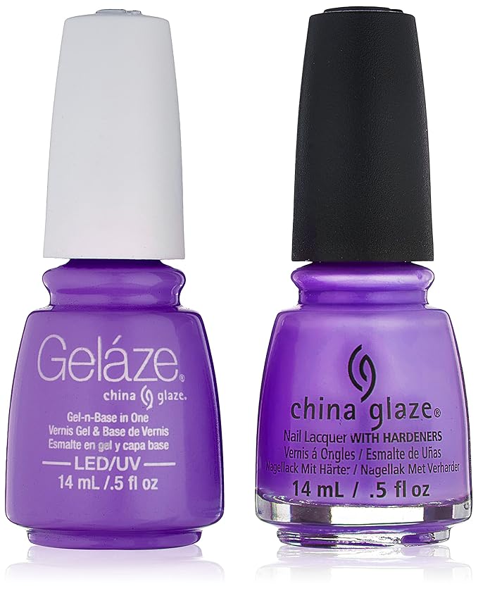 China Glaze Gelaze Tips and Toes Nail Polish, That's Shore Bright, 2 Count