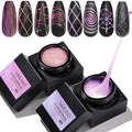 SAVILAND Pink & Purple Spider Gel for Nails: 2 PCS Glitter Spider Gel for Nail Art No-Wipe Unbreakable Paint Line Drawing Gels Sparkling Effect Manicure DIY Nail Designs Home