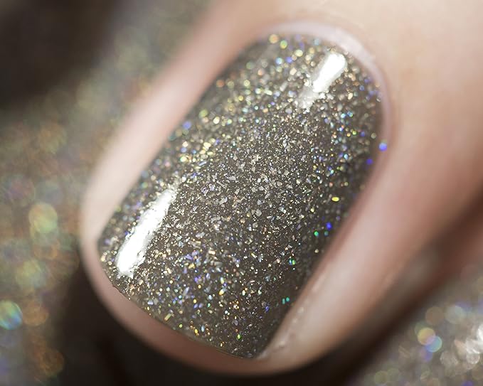 ILNP Alexander – Khaki Olive Green Holographic Nail Polish, Neutral Earth Tone, Chip Resistant Manicure, Non-Toxic Nail Lacquer, Vegan, Cruelty Free, 12ml