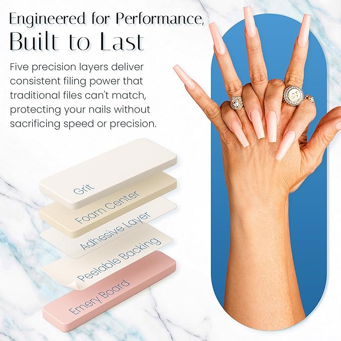 Tammy Taylor 180 Grit Emery Boards for Natural Nails, 100/180 Limas para Uñas, Professional Finger Nail Files for Women, Manicure Tools, Salon Art Supplies & Accessories, Disposable Fingernail File