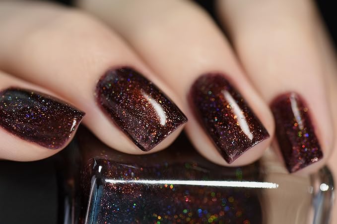 ILNP Overnight Bag - Espresso Brown Holographic Nail Polish